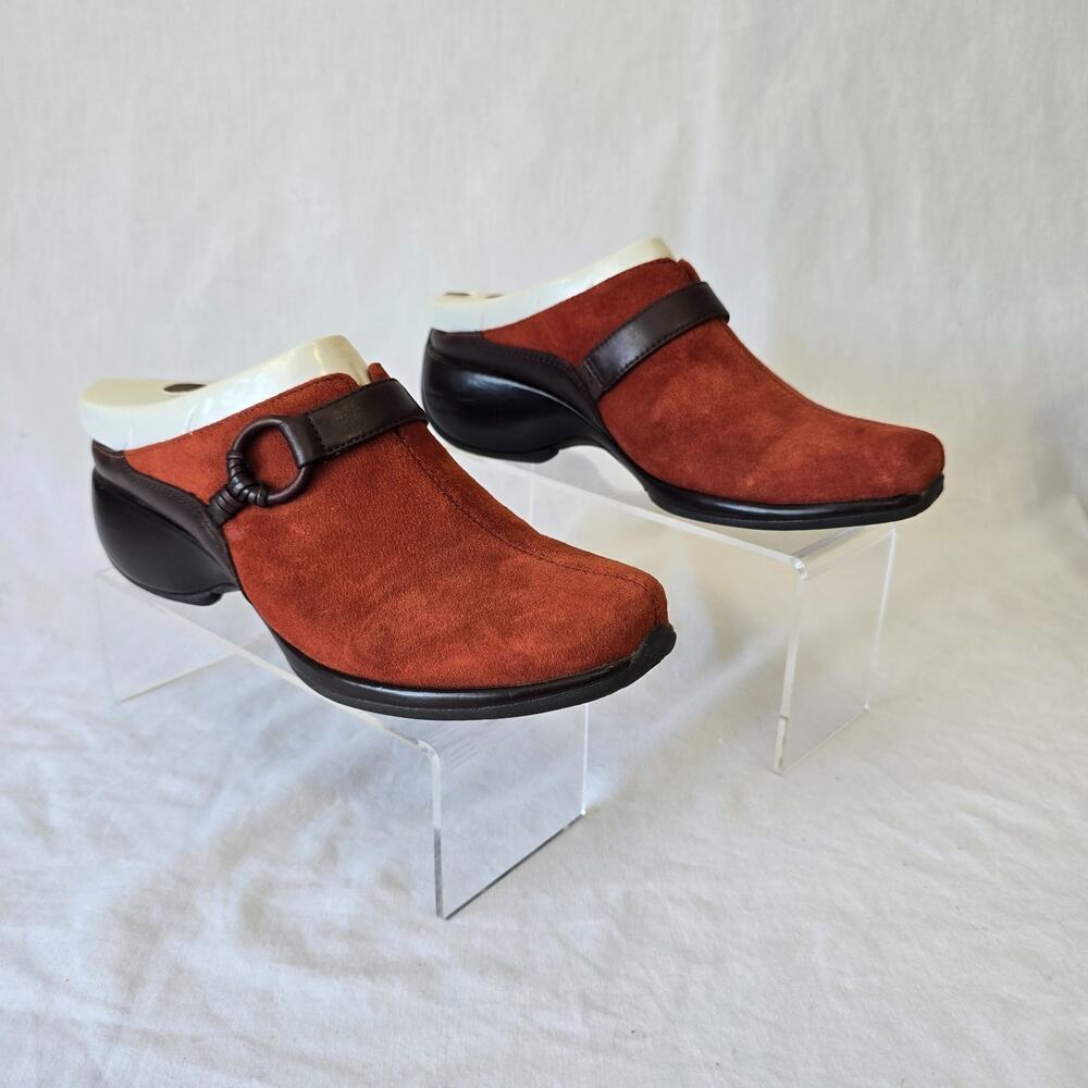 Rockport DMX Backless Mule Clogs Women's Size 7M Copper Brown Suede APW24773